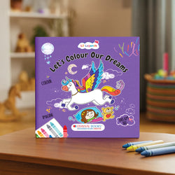 Lil Legends Let's Colour Our Dreams Colouring Book for Kids | Paperback With Hardboard Support | Unicorns, Rainbows & Guided Designs | Imagination | Age 3+ Years | Travel-Friendly