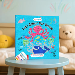 Lil Legends Let's Colour Our Ocean Colouring Book for Kids | Paperback With Hardboard Support | Sea Animals & Underwater Scenes | Focus & Grip | Age 3+ Years | Travel-Friendly