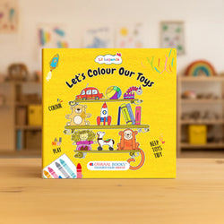 Lil Legends Let's Colour Our Toys Colouring Book for Kids | Paperback With Hardboard Support | Black & White Guided Designs | Fine Motor Skills | Age 3+ Years | Travel-Friendly