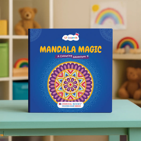 Lil Legends Mandala Magic Colouring Book for Kids & Adults | Bold Mandala Designs | Focus, Fine Motor Skills & Mindfulness | Calming Activity Book | Ages 5+