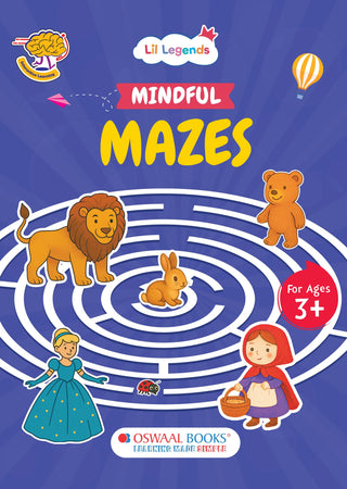 Lil Legends Mindful Mazes Activity Book for Kids Age 3-8 Years | Fun & Challenging Mazes | Boosts Critical Thinking, Problem Solving & Eye-Hand Coordination | Nursery to Class 2
