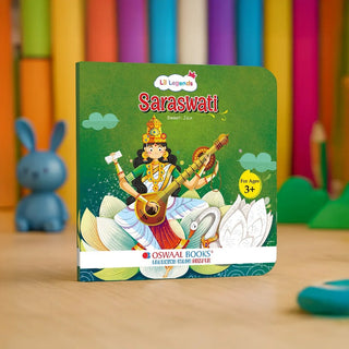 Lil Legends My Board Book of Mythological Tales of Goddess Saraswati for Kids Age 3+ Years - Enchanting Indian Stories with Colourful Illustrations | Hindu Mythology Picture Book