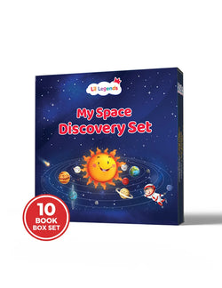 Lil Legends My Space Discovery Set for Kids | 10 Planet Board Books | Mercury, Venus, Earth, Mars, Jupiter, Saturn, Uranus, Neptune & Dwarf Planets | Solar System | Age 3+ Years