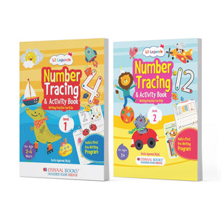 Lil Legends Number Tracing & Activity Book Bundle for Kids | Set of 2 Books | Writing Practice & Maths Readiness | Fine Motor Skills | Age 2–4 Years