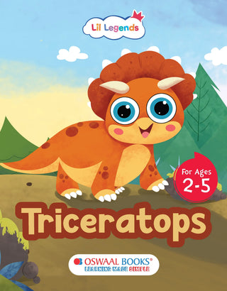 Lil Legends Padded Board Book for Kids | I am a Triceratops | Illustrated Dinosaur Book for Toddlers | Durable Early Learning Book | Age 2–5 Years | Padded Cover Edition