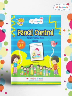 Lil Legends Pencil Control Pattern Tracing Book Vol 1 for Kids Age 3+ Years | First Book For Tracing Activities | Pre-Writing Practice Workbook for Nursery, LKG Preschool & Kindergarten