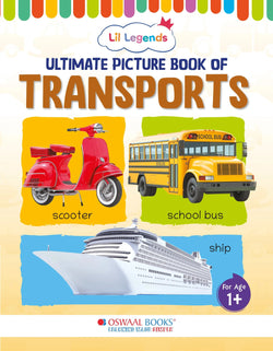 Lil Legends Picture Book for Kids Age 1+ Years - Learn About Transport & Vehicles | Early Learning Illustrated Book with Colourful Pictures | First Words Book for Toddlers & Preschoolers