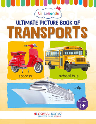 Lil Legends Picture Book for Kids Age 1+ Years - Learn About Transport & Vehicles | Early Learning Illustrated Book with Colourful Pictures | First Words Book for Toddlers & Preschoolers