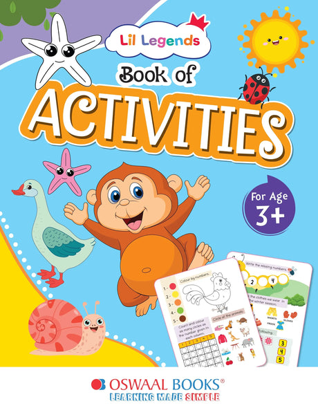 Lil Legends Preschool Activity Book for Kids Age 3+ Years - Fun Learning Workbook with Tracing, Colouring, Matching & Puzzles | Early Learning Book for Toddlers & Preschoolers