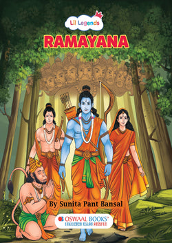 Lil Legends Ramayan Story Book for Kids | Illustrated Indian Mythology Stories | Epic Tales of Lord Rama, Sita & Hanuman With Padded Cover | Cultural Learning Picture Book | Age 7+ Years