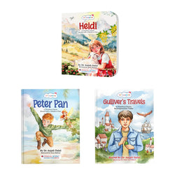 Lil Legends Re-Imagined Classics - Illustrated Classic Story Books Set of 3 for Kids - Heidi, Peter Pan & Gulliver's Travels | Timeless Tales Retold for Young Readers | Age 7+ Years