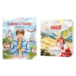 Lil Legends Re-Imagined Classics for Kids | Heidi & Gulliver's Travels | Set of 2 Books | Illustrated Classic Story Books | Vocabulary & Imagination | Age 7+ Years