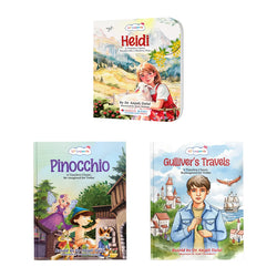 Lil Legends Re-Imagined Classics for Kids | Heidi, Pinocchio & Gulliver's Travels | Set of 3 Books | Illustrated Classic Story Books | Vocabulary & Imagination | Age 7+ Years