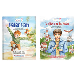 Lil Legends Re-Imagined Classics for Kids | Peter Pan & Gulliver's Travels | Set of 2 Books | Illustrated Classic Story Books | Vocabulary & Imagination | Age 7+ Years