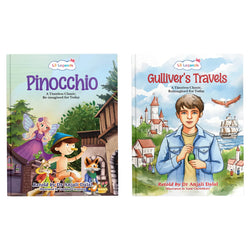 Lil Legends Re-Imagined Classics for Kids | Pinocchio & Gulliver's Travels | Set of 2 Books | Illustrated Classic Story Books | Vocabulary & Imagination | Age 7+ Years