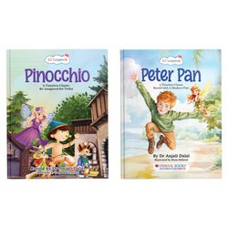 Lil Legends Re-Imagined Classics for Kids | Pinocchio & Peter Pan | Set of 2 Books | Illustrated Classic Story Books | Vocabulary, Imagination & Moral Values | Age 7+ Years