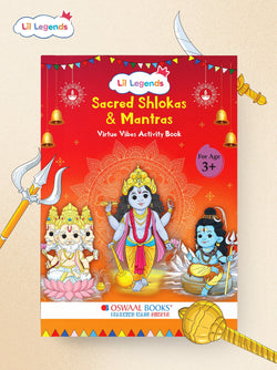 Lil Legends Sacred Shlokas & Mantras Activity Book for Kids Age 3+ Years - Virtue Vibes | Easy-to-Read Hindu Prayers & Chants with Meanings & Activities | Spiritual Learning Book for Children