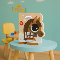 Lil Legends Shaped Board Book - Farm Animals: Horse | Horse-Shaped Picture Book for Kids Age 2+ Years | Early Learning Book with Colourful Illustrations for Toddlers & Preschoolers