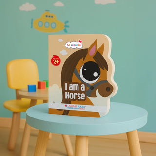 Lil Legends Shaped Board Book - Farm Animals: Horse | Horse-Shaped Picture Book for Kids Age 2+ Years | Early Learning Book with Colourful Illustrations for Toddlers & Preschoolers