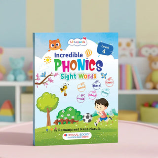 Lil Legends Incredible Phonics Sight Words Book Level 4 for Kids Age 6-8 Years | Complex High Frequency Words & Sentence Reading | Workbook for Class 1 & 2 | Advanced Reading