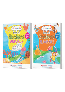 Lil Legends Sticker Activity Books Combo Set of 2 for Kids Age 3+ Years - Animals & Numbers (1,2,3 Counting) | Fun Peel-and-Stick Learning Books for Toddlers & Preschoolers