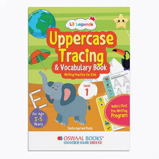 Lil Legends Uppercase Tracing & Vocabulary Book for Kids | Level 1 | Writing Practice Workbook | Pre-Writing & Handwriting Skills | Age 3–5 Years