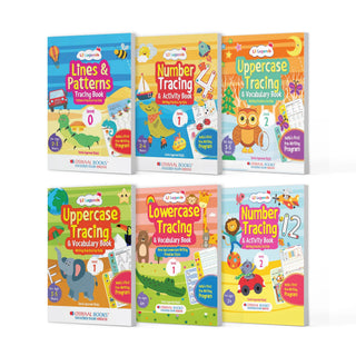 Lil Legends Writing Practice Book Set for Kids | Set of 6 Books | Tracing, Lines, Numbers, Uppercase & Lowercase Alphabets, Pencil Control & Vocabulary | Age 2–5 Years