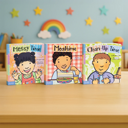 Mealtime & Clean-Up Set (Toddler Tools Series) — 3 Board Books for Toddlers (Ages 1–3 yrs) | Build Healthy Routines & Habits | by Free Spirit Publishing