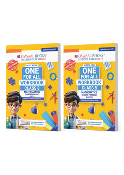 NCERT & CBSE One For All Workbook For Class 8 | Mathematics Part-1 & Part-2 | Updated As Per NCF | MCQ's | VSA | SA | LA | Set Of 2 Books | For Latest Exam