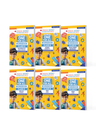 NCERT & CBSE One for All Workbook for Class 8 | Mathematics | Science | Social Science | English | Hindi | Sanskrit | Updated as Per NCF | MCQ's | VSA | SA | LA | Set of 6 Books | For Latest Exam