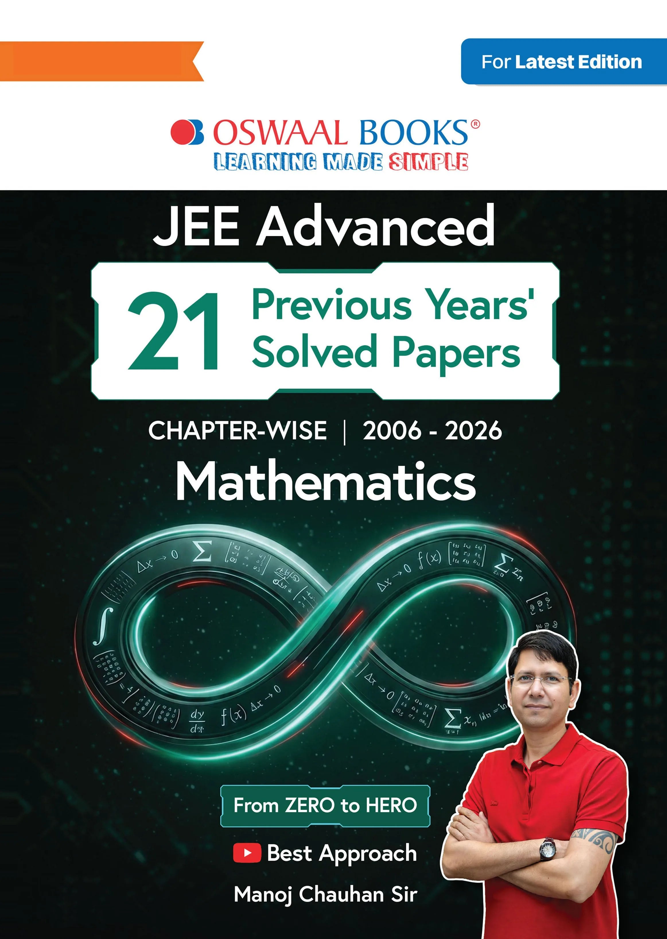 Cover of JEE Advanced 21 Years Mathematics Solved Papers by Oswaal Books