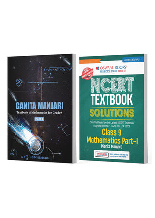 NCERT Mathematics- Ganita Manjari Part 1 Textbook and Textbook Solutions Supplement Class 9 (Set of 2 Books) (Latest NCERT) | Revision Notes & Exercise Questions