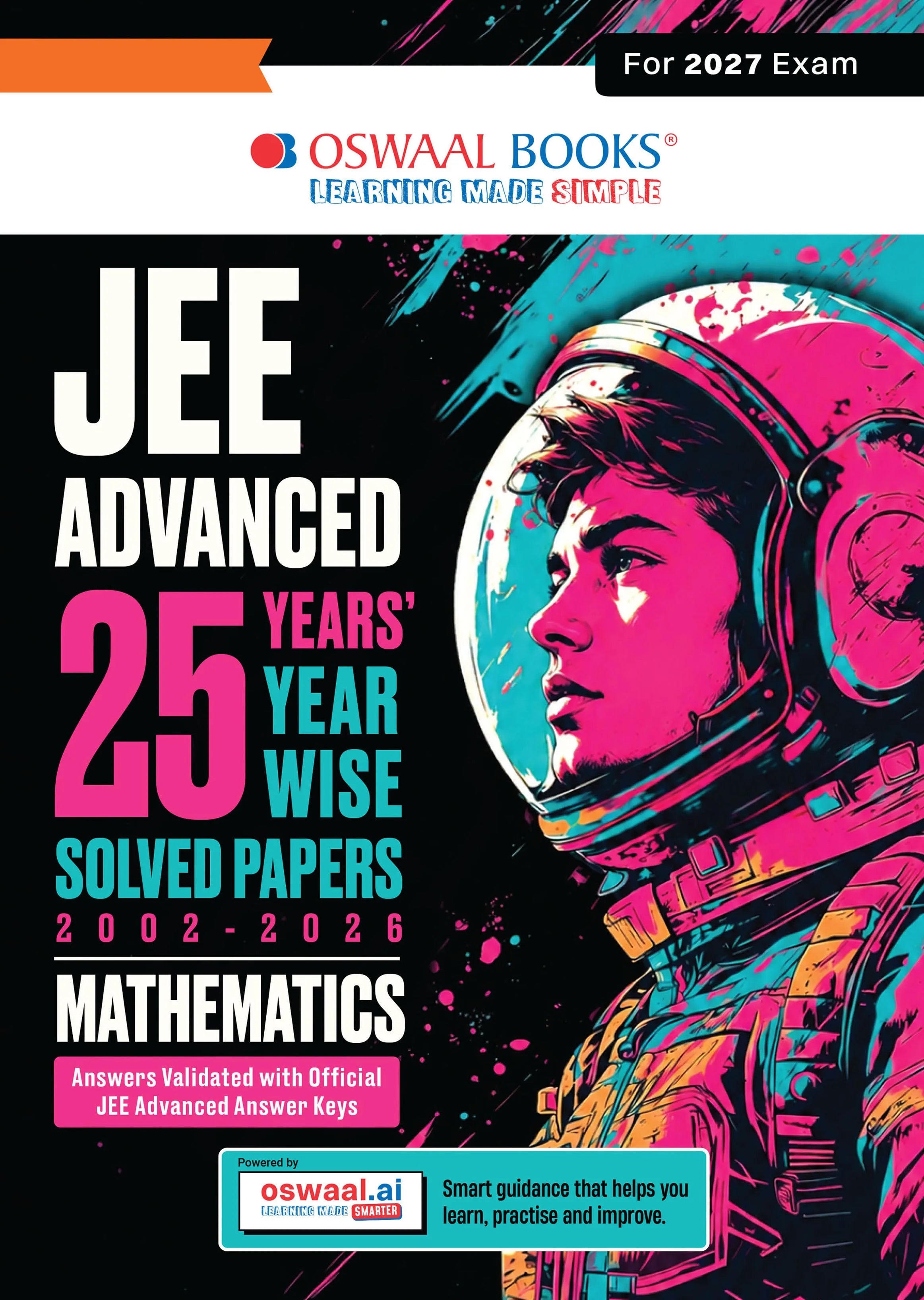 Cover of JEE Advanced 25 Years Year-wise Mathematics Solved Papers by Oswaal Books