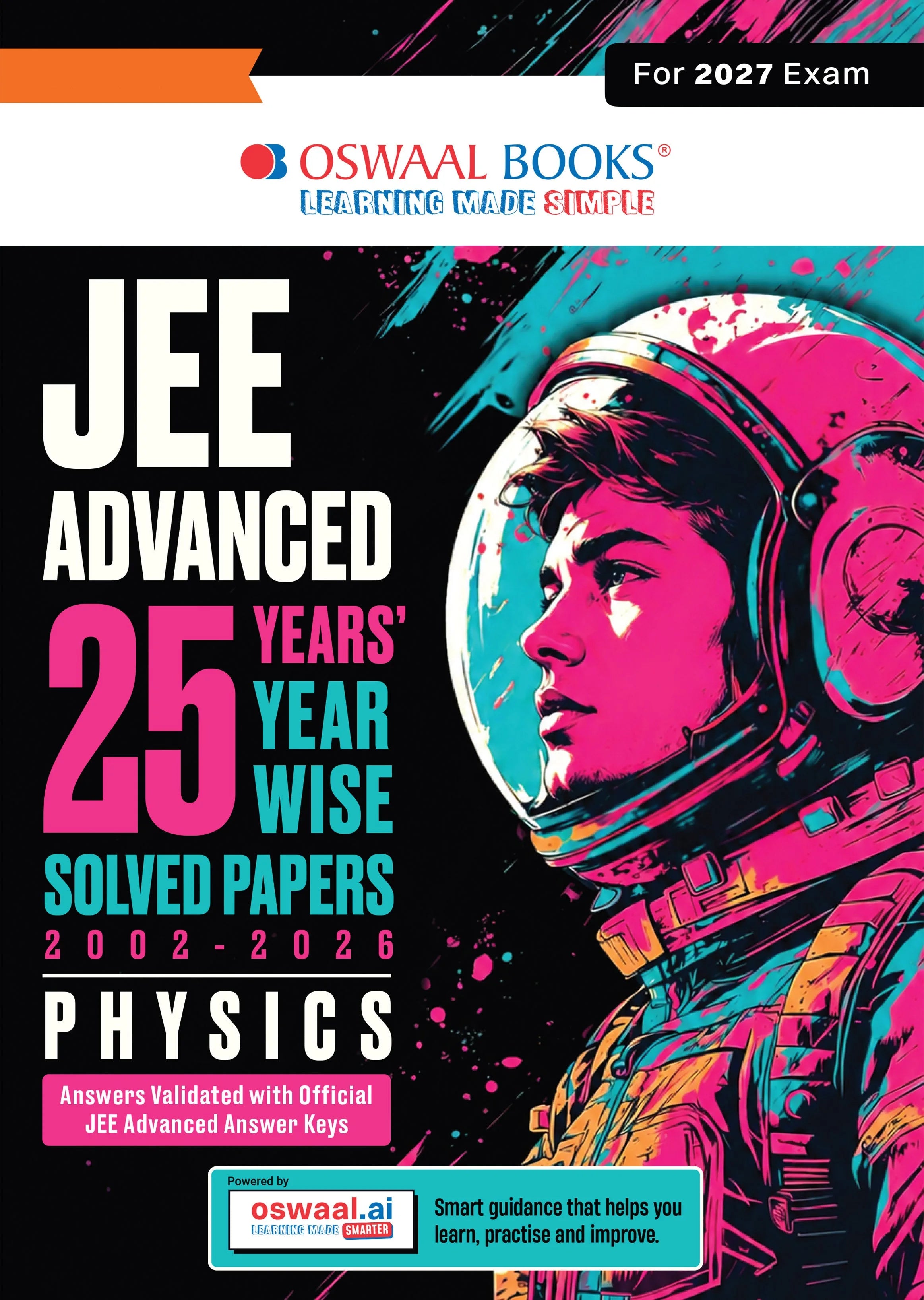 Cover of JEE Advanced 25 Years Year-wise Physics Solved Papers by Oswaal Books