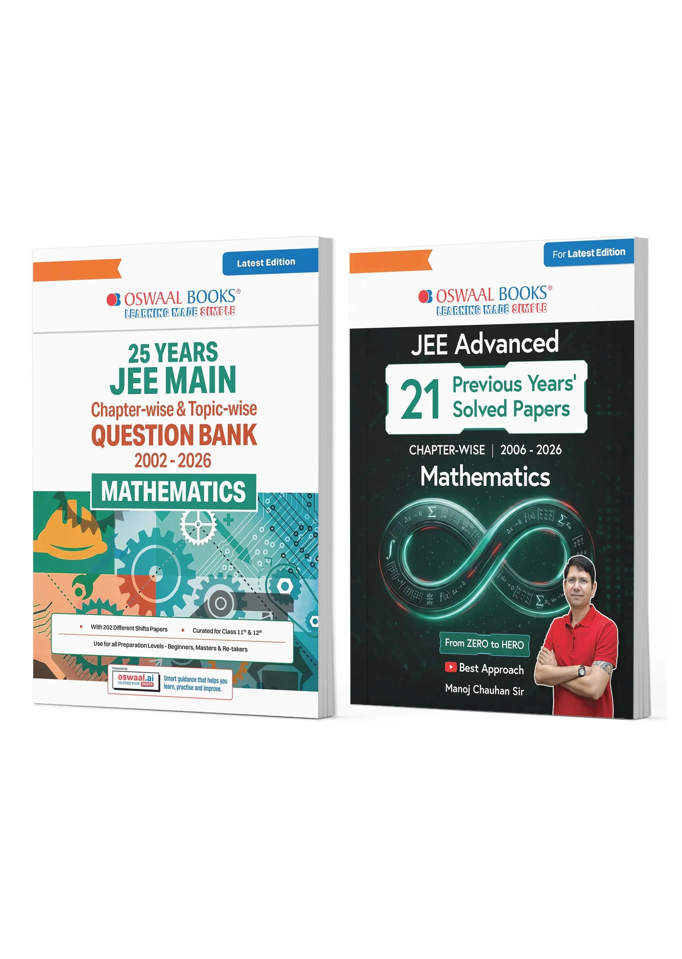 Cover of JEE Main & JEE Advanced Mathematics Solved Papers Set by Oswaal Books