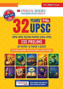 32 Years UPSC CSE Prelims Topic-wise Solved Papers 2026–1995 | Paper 1 & 2 | Exam Intelligence | Smart Revision | Video-Linked Solutions | 2027 Exam