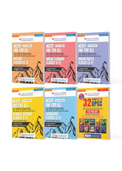 Oswaal NCERT One for All Books for UPSC & State PSCs (Set of 6) | History, Geography, General Science, Indian Polity, Indian Economy + 32 years UPSC Topic-wise Question Bank |Latest Edition