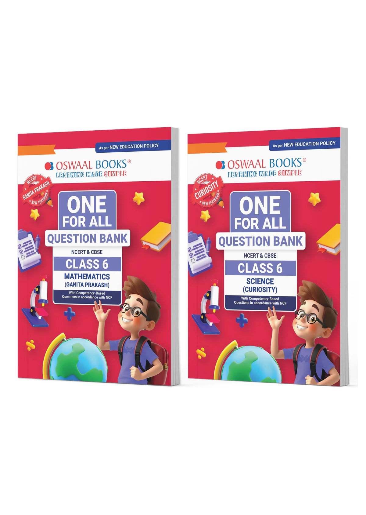 One For All Question Banks NCERT & CBSE Class 6 (Set of 2 Books) Maths & Science For Latest Exam