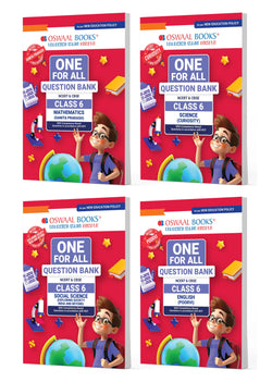 One For All Question Banks NCERT & CBSE Class 6 (Set of 4 Books) Maths, Science, Social Science & English For Latest Exam