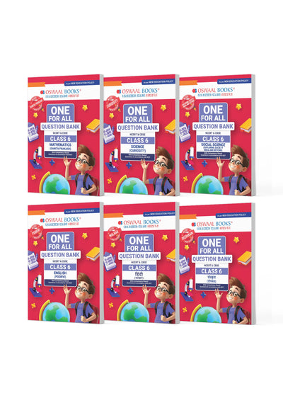 One For All Question Banks NCERT & CBSE Class 6 (Set of 6 Books) Maths, Science, Social Science, Hindi, Sanskrit & English For Latest Exam
