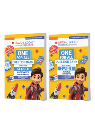 One For All Question Banks NCERT & CBSE Class 8 (Set of 2 Books) Mathematics & Science (For Latest Exam)