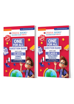 Oswaal One For All Question Banks NCERT & CBSE Class 6 (Set of 2 Books) Science & Social Science (For Latest Exam)