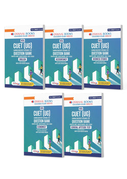 NTA CUET (UG) Chapter-wise Solved Papers Question Bank | English, Accountancy, Business Studies, General Test & Economics | Set of 5 Books |With Solved Paper 2026 |For 2027 Exam |With Oswaal AI
