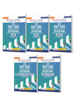 NTA CUET (UG) Chapter-wise Solved Papers Question Bank | English, Physics, Chemistry, Math & General Test | Set of 5 Books | With Solved Paper 2026 |For 2027 Exam |With Oswaal AI