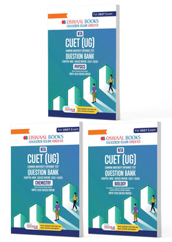 NTA CUET (UG) Chapter-wise Solved Papers Question Bank | Physics, Chemistry & Biology | Set of 3 Books | With Solved Paper 2026 |For 2027 Exam |With Oswaal AI