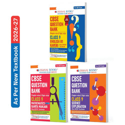Oswaal CBSE English R1 (Kaveri), Mathematics Part-1 (Ganita Manjari) & Science (Exploration) Question Bank Chapter-wise & Topic-wise Class 9 (Set of 3 Books)| Based on NCERT | Includes Self-Assessment