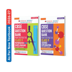 Oswaal CBSE Mathematics Part-1 (Ganita Manjari) & Science (Exploration) Question Bank Chapter-wise & Topic-wise Class 9 (Set of 2 Books) | Based on NCERT | Includes Self-Assessment & Practice Papers