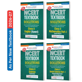 Oswaal CBSE NCERT Textbook Solutions English (Kaveri), Mathematics Part-1 (Ganita Manjari), Science (Exploration) & Social Science Class 9 (Latest NCERT) Set of 4 Books | Revision Notes, Solved Intext