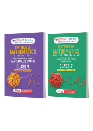 Textbook of Mathematics | Standard & Advanced Level | Class 9 | Set of 2 Books | Based on Latest NCERT Ganita Manjari Part-1, CBSE Syllabus & Reading Material | NEP 2020 & NCFSE 2023 | Oswaal AI