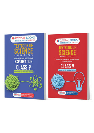Textbook of Science | Standard & Advanced Level | Class 9 | Set of 2 Books | Based on Latest NCERT Exploration, CBSE Syllabus & Reading Material | Aligned with NEP 2020 & NCFSE 2023 | Oswaal AI